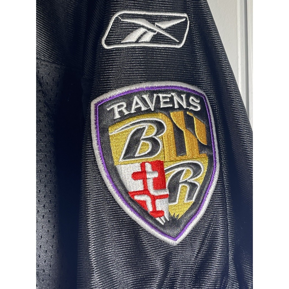 2004-06 STITCH ED REED BALTIMORE RAVENS REEBOK ON-FIELD NFL EQPMNT JERSEY SZ 48 - Picture 4 of 16
